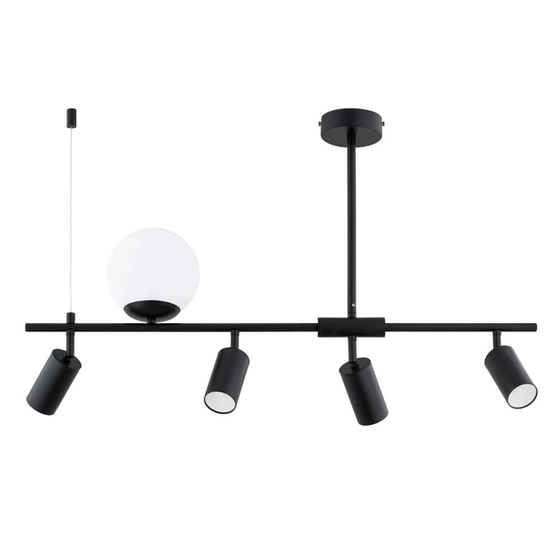 Lampa sufitowa ALFA NESKA CZARNA 4xGU10 & 1xE14 88cm | 63346
