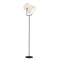 Lampa stojąca Brilliant Bucket 1x60W E27 Czarny/Biały Metal/Tekstylia