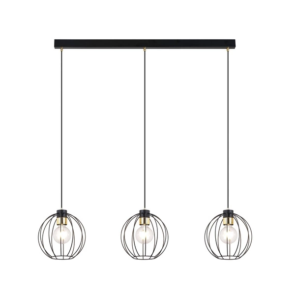Lampa wisząca Emibig GINO 3 Czarny/GOLD 1222/3