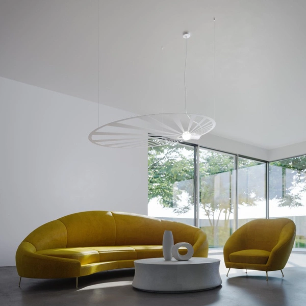 Lampa wisząca LEHDET TH.001B, biała, 1x60W E27