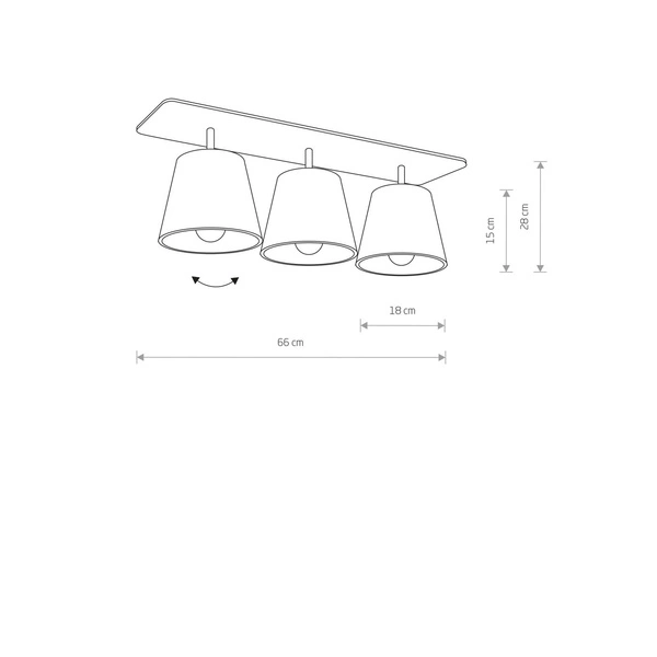 Lampa sufitowa AWINION III drewno nowość 9717