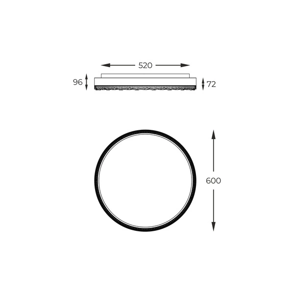 FM2304600R-MB REGI LAMPA SUFITOWA CZARNA/BLACK