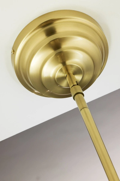 Klasyczna Lampa wisząca PLATINO wys. 170cm 3xE27 15W IP20 | mosiądz szczotkowany