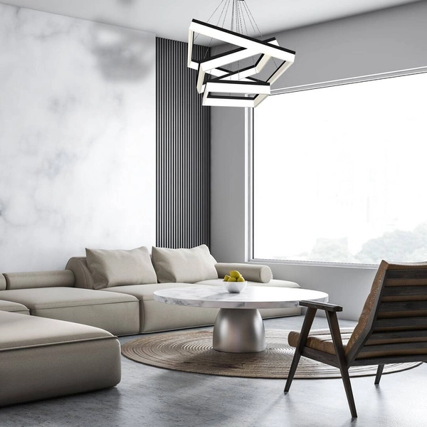 Lampa wisząca kwadraty NERO LED 81,5cm