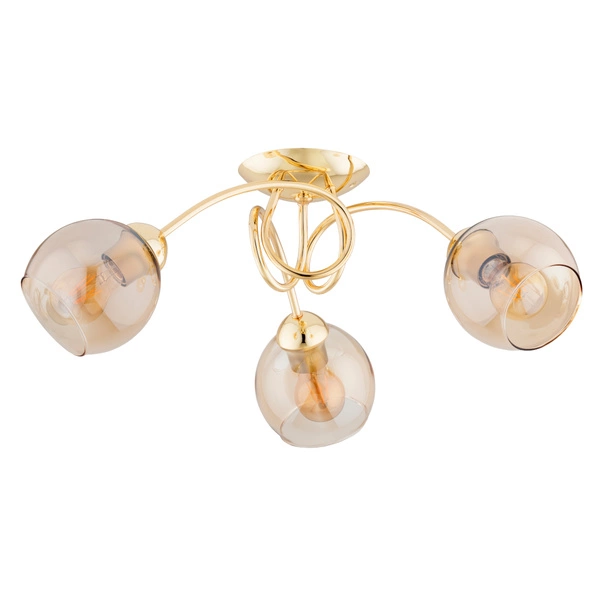 Lampa sufitowa ALFA TEVI ZŁOTA 3xE27 56cm | 62412