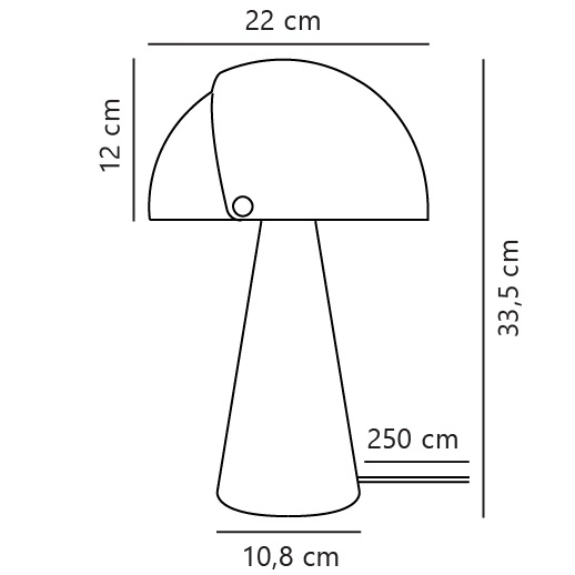 Lampa stołowa Align E27 25W Metal | Biały