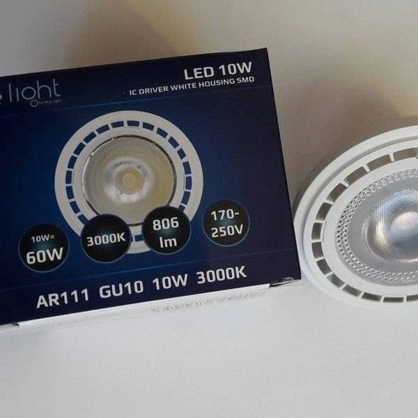 Żarówka LED MR111 GU10 10W biała 3000K ciepła