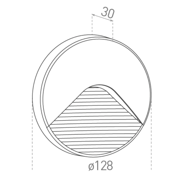 Zewnętrzna lampa ścienna SIDE 10 2W 4000K IP65 wpuszczana | szary