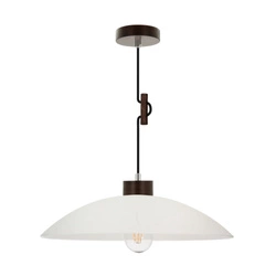 Jona Lampa Wisząca 1xE27 Max.60W Orzech/Czarny/W Oplocie/Biały 1408976