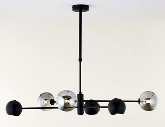 Nowoczesny Żyrandol MOKA wys. 47-69cm 3xG9 3xGU10
14W IP20 | Czarny