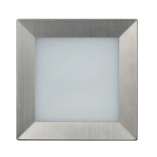 Zewnętrzna lampa wpuszczana nad schody i podjazd Mur Led Inox D 04 | szary inox