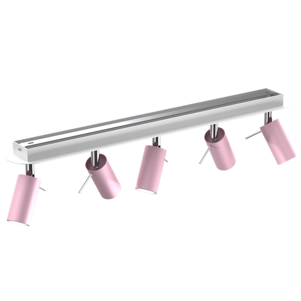 Lampa sufitowa PRESTON PINK/WHITE 5x mini GU10