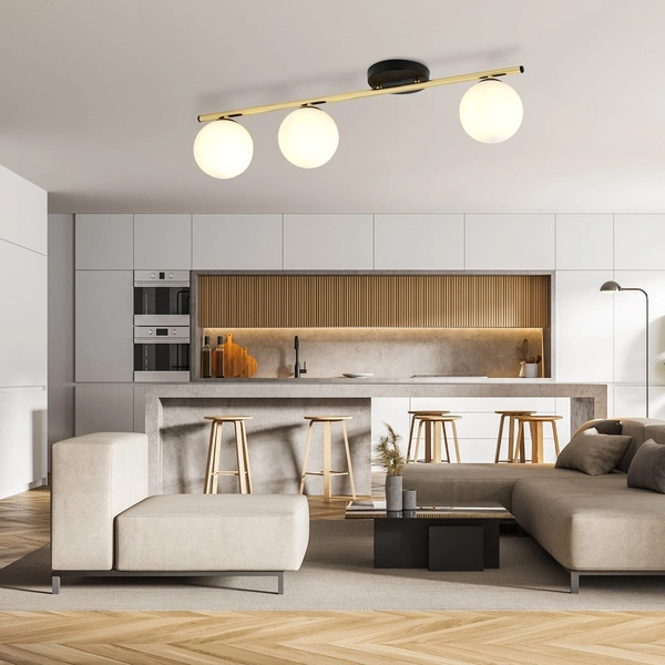 Lampa sufitowa Emibig MONZA 3 BL OPAL 1252/3