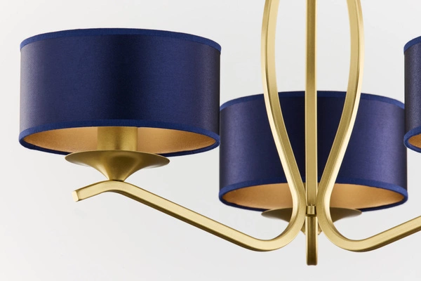 Klasyczny Żyrandol KASZMIR wys. 58cm 3xE27 15W IP20 | złoty połysk