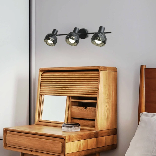 Nowoczesny spot sufitowy czarny REUS 3 pkt.