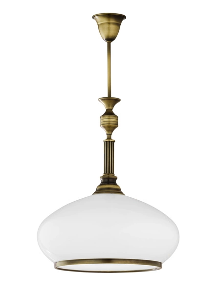 Klasyczny Żyrandol ZEUS wys. 74cm 1xE27 15W IP20 | Mosiądz patynowany