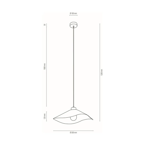 Lampa wisząca Hattu 1xE27 Max.40W Dąb olejowany/Czarny kabel z tkaniny/Czarny klosz z tkaniny 1615119174