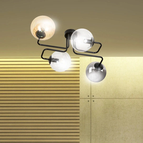 Lampa sufitowa Emibig BRENDI 4 BL MIX 1 843/4M1