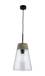 Nowoczesna Lampa wisząca DOMINO wys. 80cm 1xE27 15W IP20 | Czarny