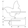 Kinkiet dziecięcy IQ Kids Butterfly z półką, 21-84873, złoty, 5W LED, barwa neutralna 4000K