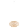 Lampa wisząca RATTAN M śr. 60cm E27 | naturalne drewno/biały 11154