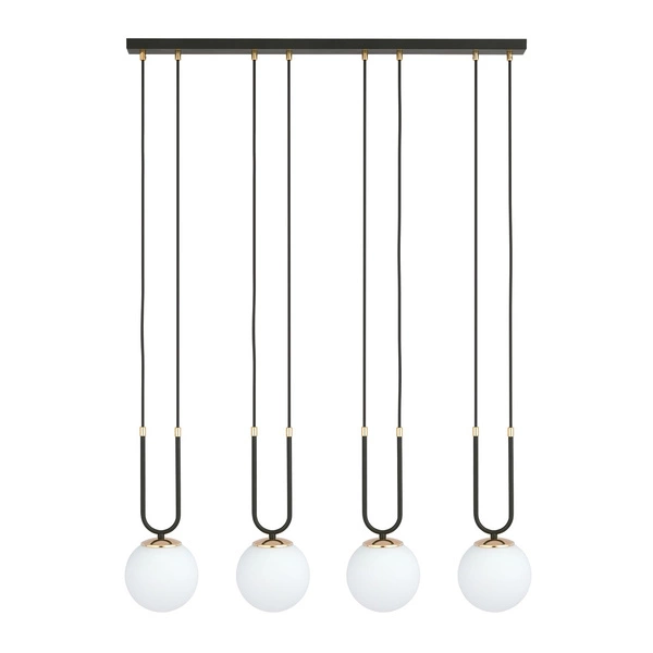 Lampa wisząca Emibig GLAM 4 Czarny/OPAL 1112/4