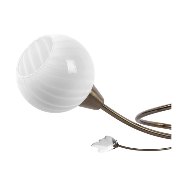 Lampa Sufitowa Marbella 4xE14 Max.40W Patyna Metal/Białe Szkło 5078411G0605