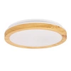 Plafon GANDAVA, 13-75109, 29 cm, biały/drewno, 18W LED, barwa neutralna 4000K