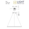 Lampa wisząca RING L 80cm 40W LED barwa zmienna CCT | czarny