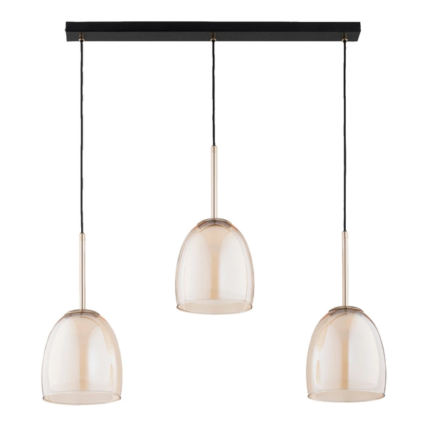 Lampa wisząca ALFA ROVENA ZŁOTA & CZARNA 3xE27 82cm | 62526