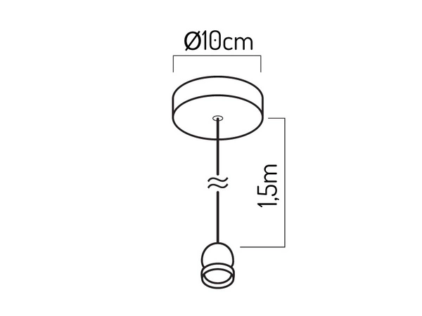 Lampa Lina sznur zwieszana E27 KNOT 150cm | beżowy
