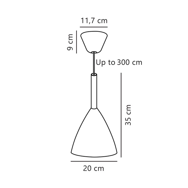 Lampa wisząca PURE E27 40W Metal | Biały