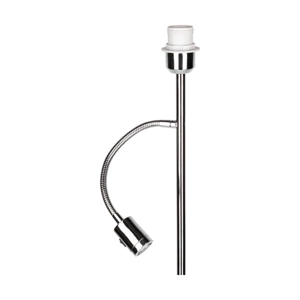Podstawa lampy podłogowej 1xE27 Max.60W 1xLED Zintegrowana 150lm 3000K 3W Chrom Metal/Czarne PCV 1230128B