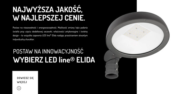 Oprawa uliczna na słupek LED ELIDA 40W 4000K neutralna IP65 | grafitowy