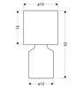 Lampa gabinetowa/stołowa/nocna INER 41-79879 ceramiczna beżowa/abażur biały 1x40W E14