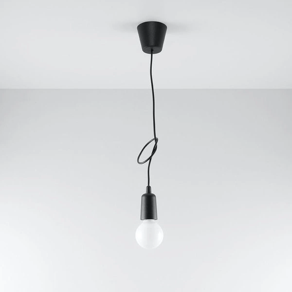 Lampa Wisząca DIEGO, PCV Czarna, E27 60W, SL.0572
