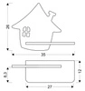 Kinkiet dziecięcy IQ Kids House z półką, 21-85214, miętowy, 5W LED, barwa neutralna 4000K