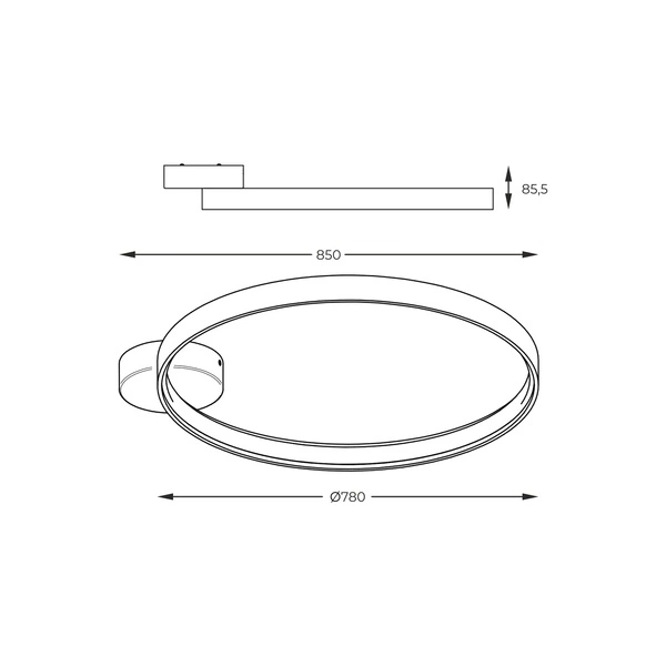 LA0772 CIRCLE LAMPA SUFITOWA