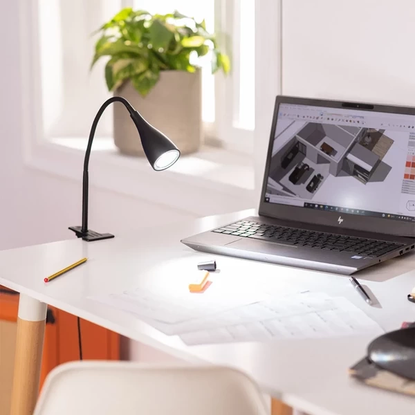 Lampa z Klamrą Czarna Abruzzo Vincenzo GU10