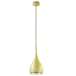 Lampa wisząca Gemma śr. 16cm E27 | drewno/chrom