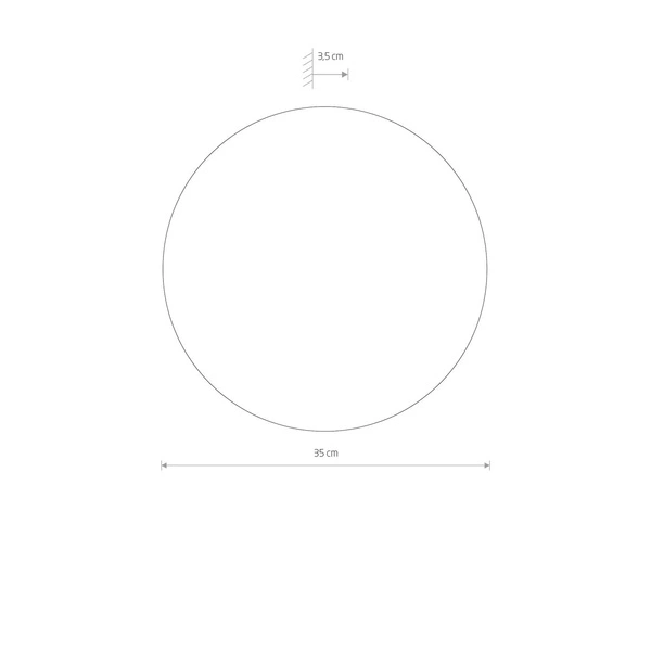 Kinkiet RING TIMBER LED L śr. 35cm 13W barwa biała ciepła 3000K | ciemne drewno 11291