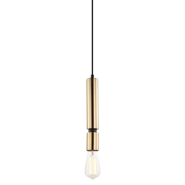 Lampa wisząca Torla śr. 10cm E27 | czarny/mosiężny