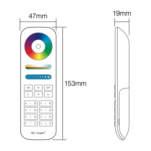 Mi-light Pilot RGB/RGBW 8-stref FUT089