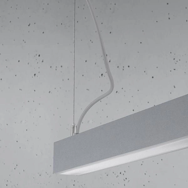 Lampa wisząca PINNE, 200 cm, szara, 50W LED, barwa ciepła 3000K, TH.230