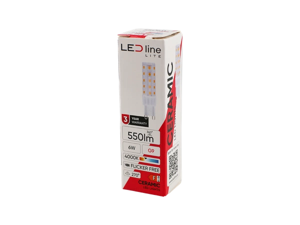 Żarówka LED SMD G9 230V 6W biała dzienna 4000K