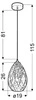 Lampa wisząca GRAN 31-51455 klosz złoty z ornamentem 1x60W E27