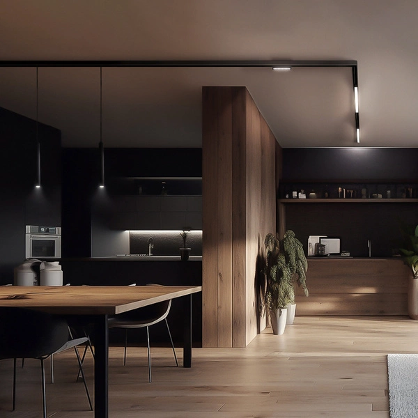 Sopel do szyny magnetycznej LED 40cm 7W 3000K DDDX-B07 ciepła | czarny