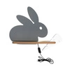 Kinkiet IQ Kids Rabbit z półką, 21-85184, szary, 5W LED, barwa neutralna 4000K