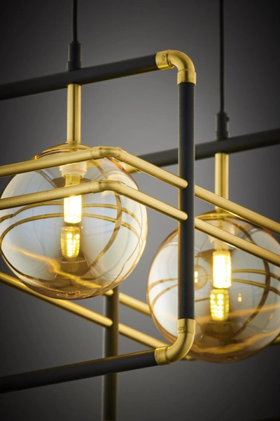 Nowoczesna Lampa wisząca FIORI wys. 115cm 2xG9 14W IP20 | Złoty