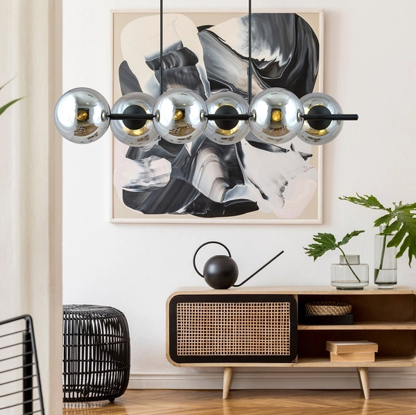 Lampa wisząca Emibig RORY 6 GRAFIT 1207/6